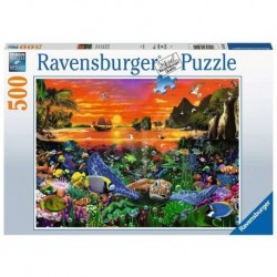 Ravensburger - Puzzle 500 pcs : Le récif de la tortue