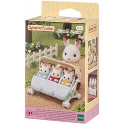 Sylvanian - La poussette triple