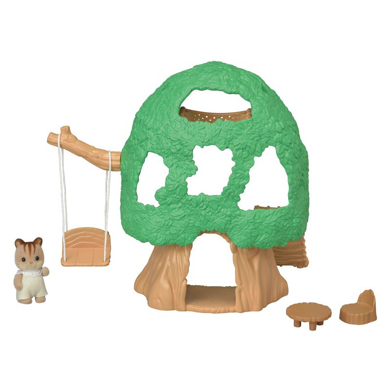 Sylvanian - La cabane et le bébé écureuil roux - Le zèbre à pois sprl