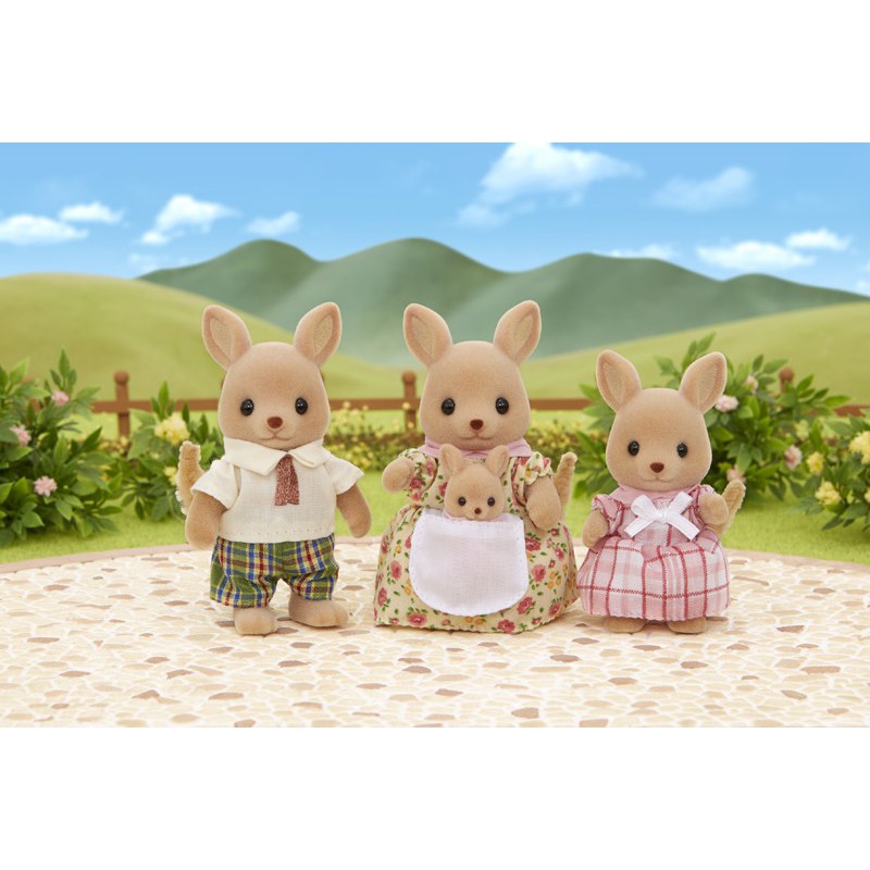 Kangourou famille sylvanian, figurines