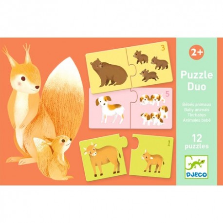 Puzzles duo-trio - Bébés animaux