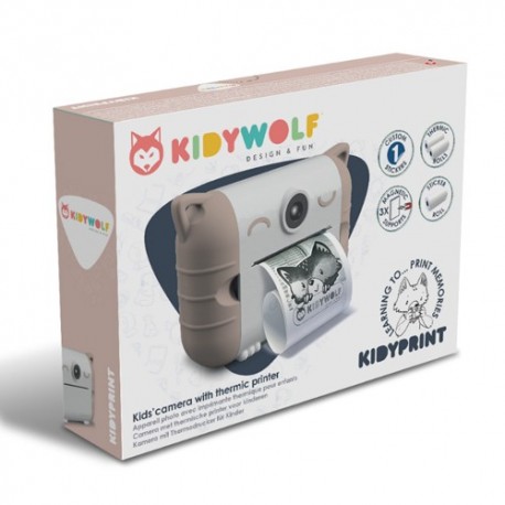 KIDYWOLF KIDYPRINT- CAMERA THERMAL PRINTER- PEACH